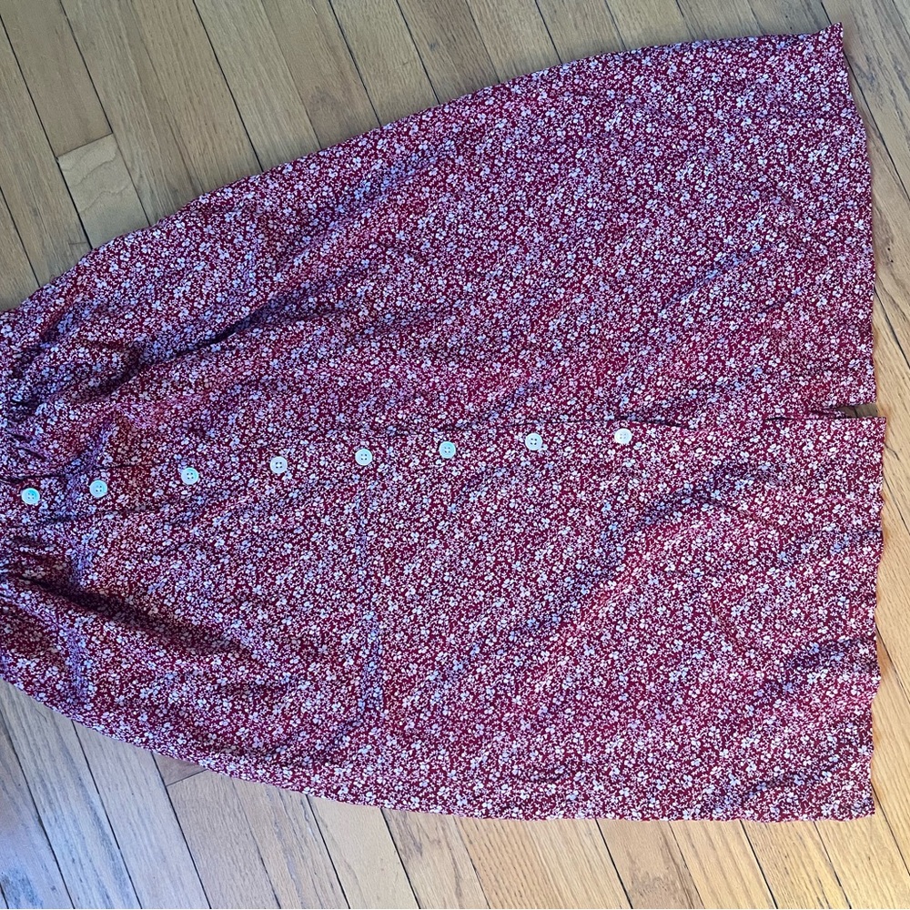 Floral Red Skirt
